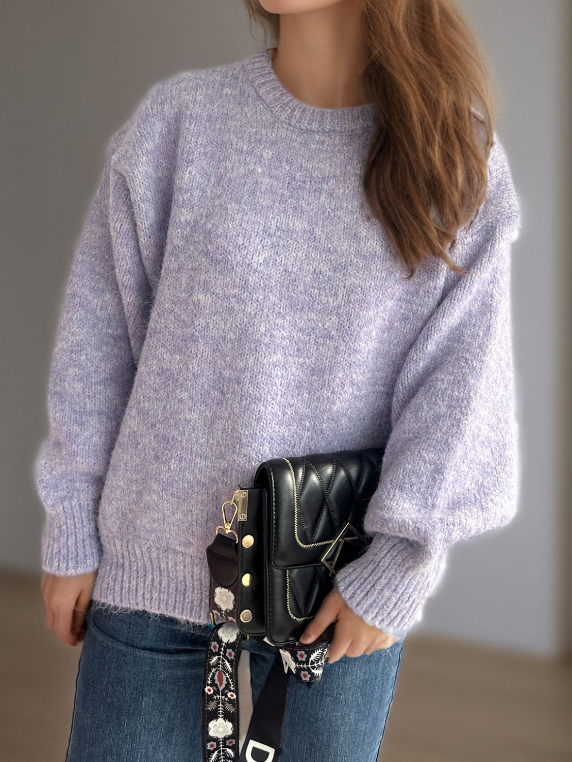 Round Neck Long Sleeve Sweater