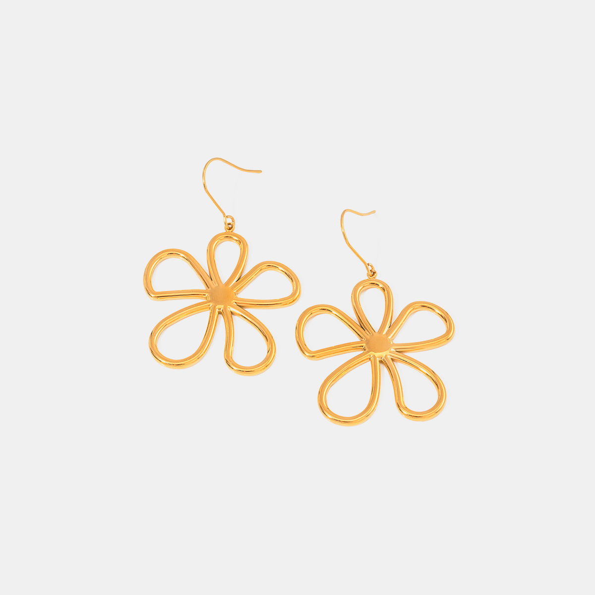 18K Gold-Plated Flower Earrings