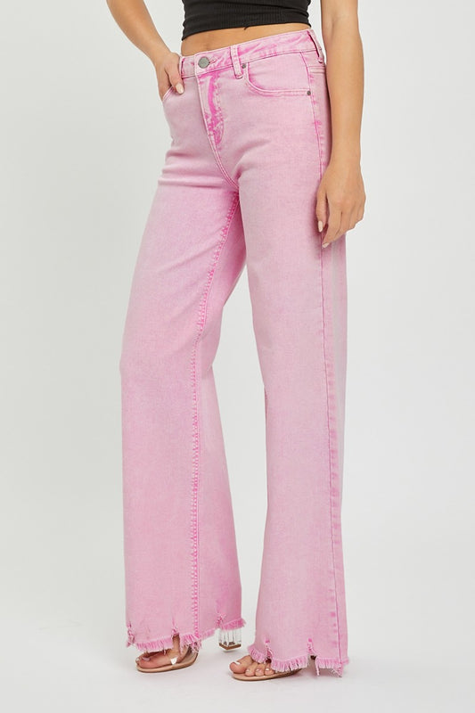 RISEN High Rise Wide Leg Jeans